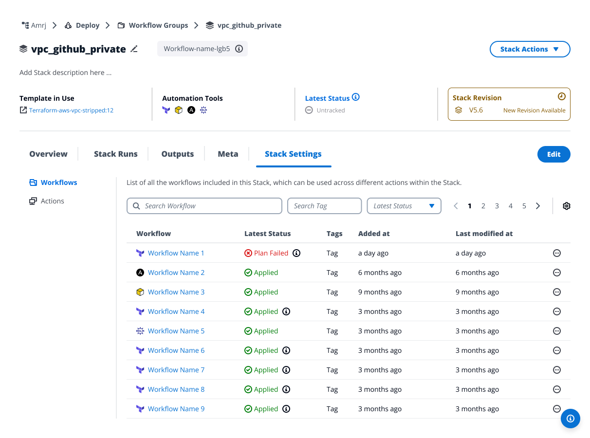 Check for available revisions