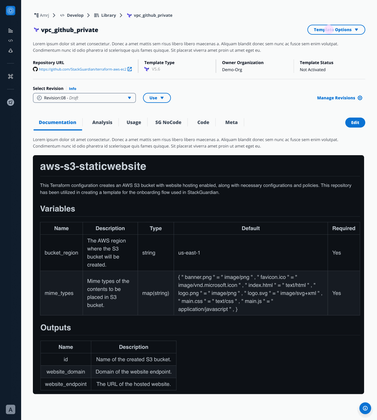 Activating Template with Custom Code