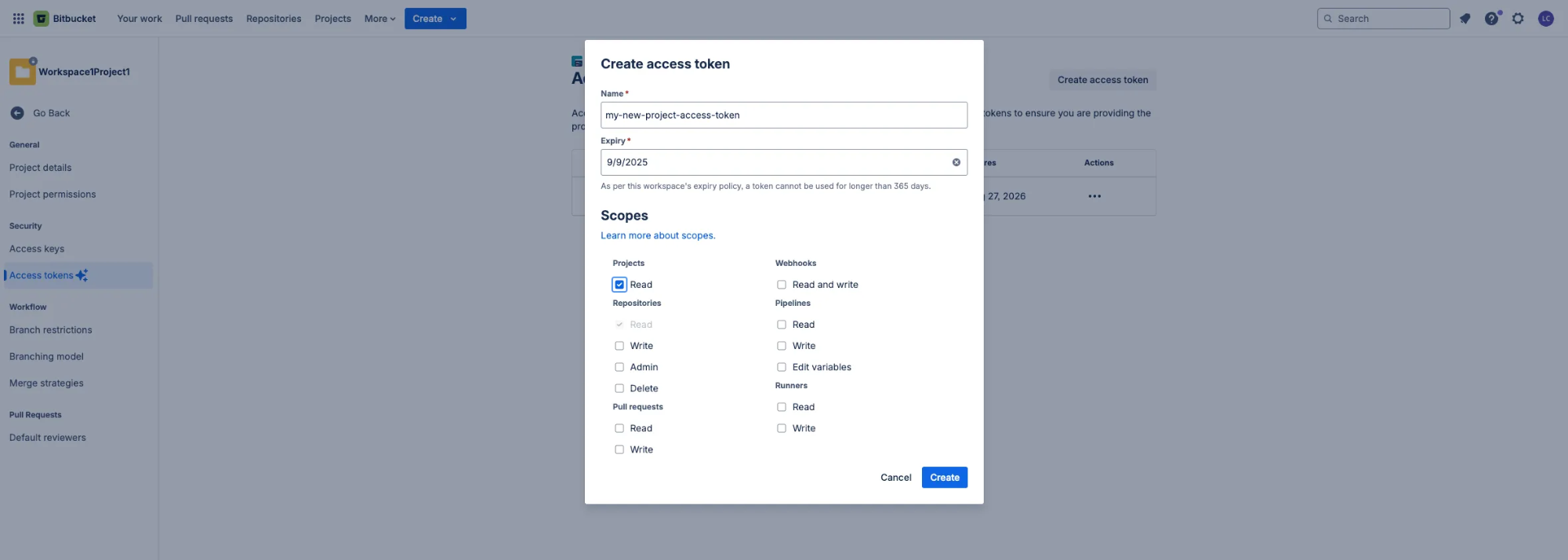 project-create-access-token