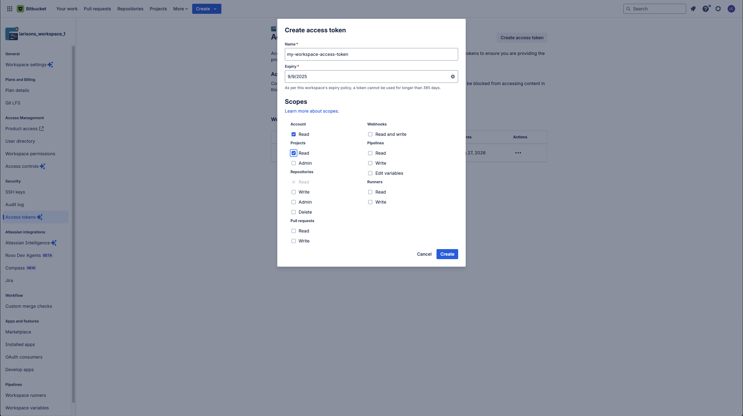 workspace-create-access-token