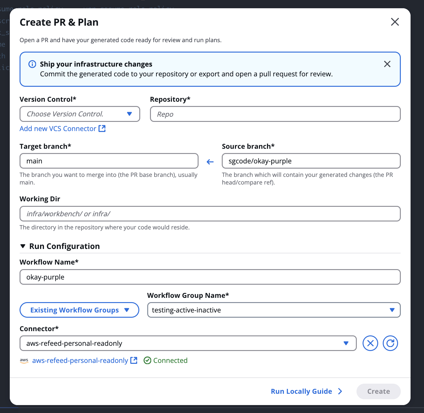 Create PR & Plan