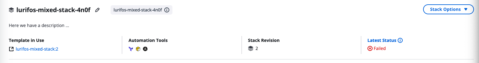 Stack Header and Information Widgets