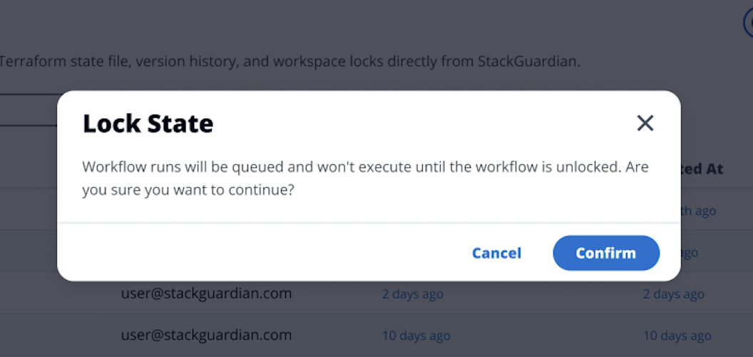 Locking state