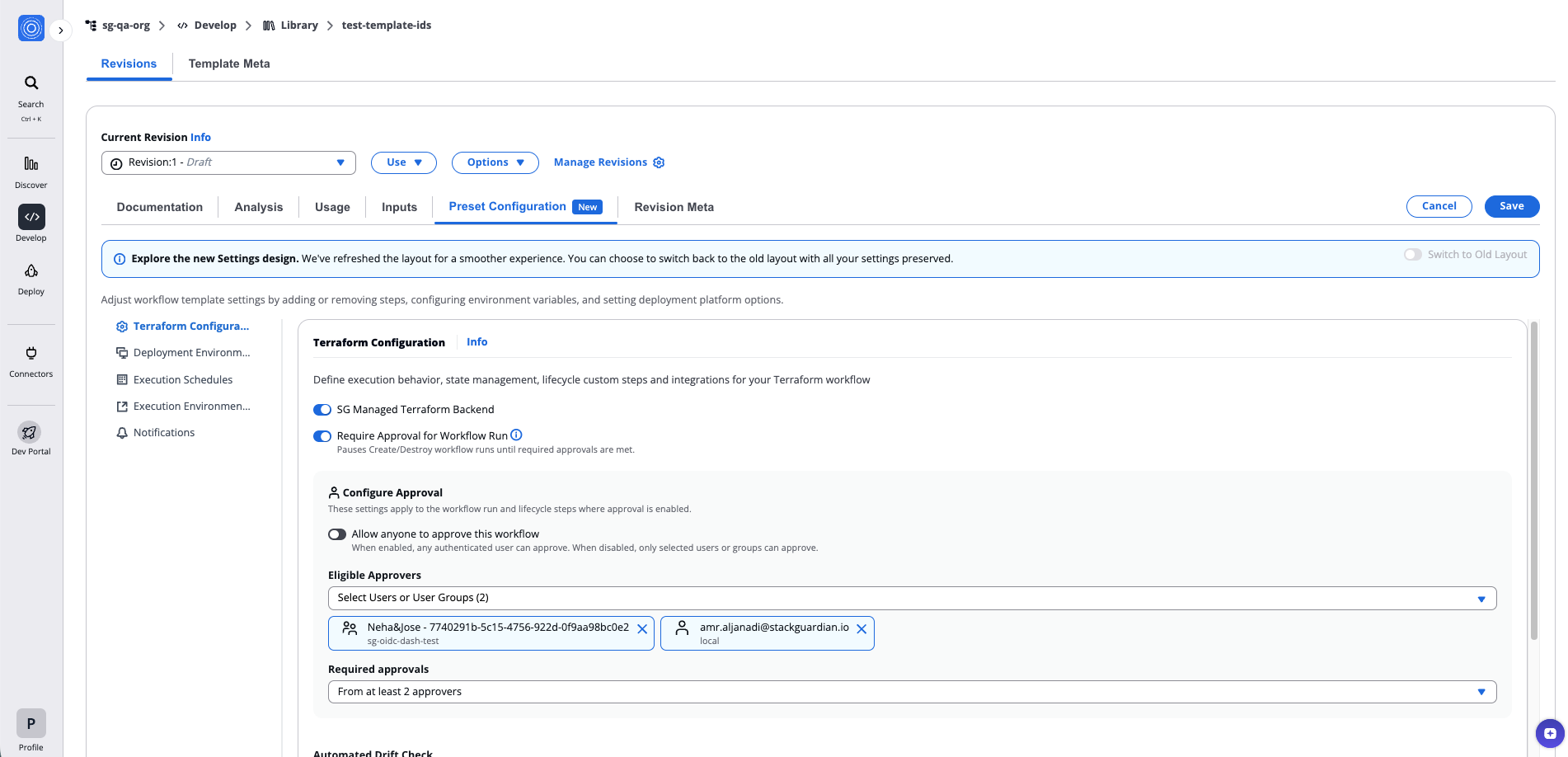 Require Approval for Workflow Run